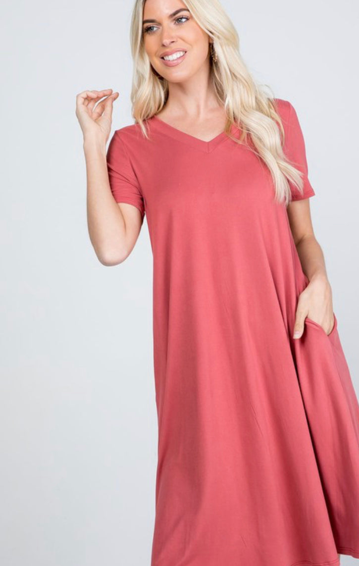 Pink Summer Dress (Plus Size)