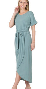 Summer Love Dress Blue Grey (Plus Size)