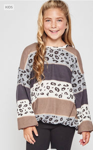 Girl’s Leopard Sweater