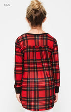 Load image into Gallery viewer, Girl’s Christmas Plaid Top
